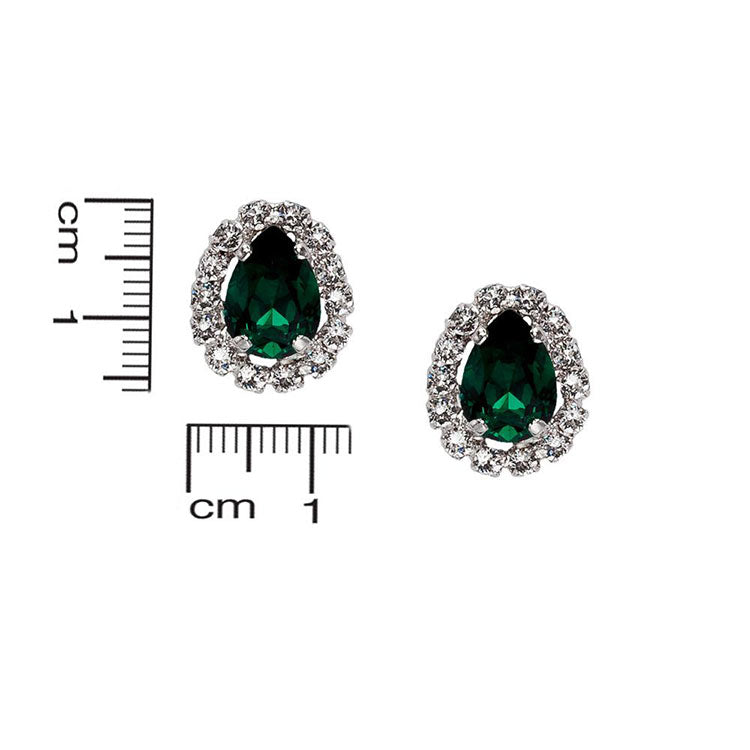 Cercei  swarovski mici emerald
