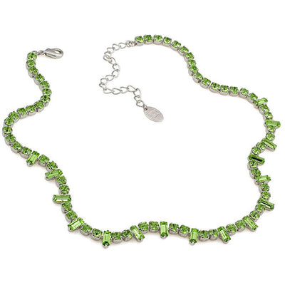 Colier cu cristale swarovski eleganti peridot