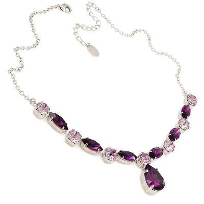 colier cu cristale swarovski amethyst & light amethyst