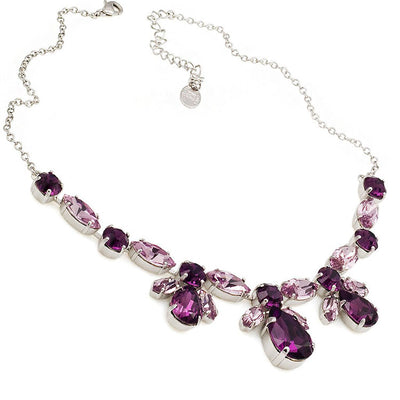 colier cu cristale swarovski amethyst & light amethyst