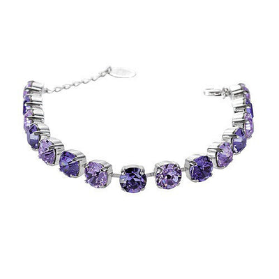 Bratara cu pietre cristale swarovski   Violet & Tanzanite