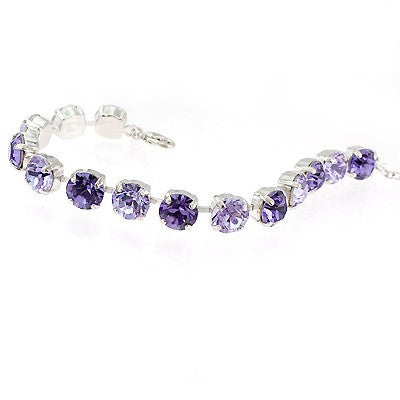 Bratara cu pietre cristale swarovski   Violet & Tanzanite