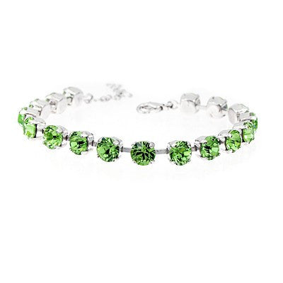 Bratara cu pietre swarovski  cod 2014 Peridot green stones