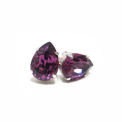 Cercei cu  pietre swarovski cod 3048 Amethyst