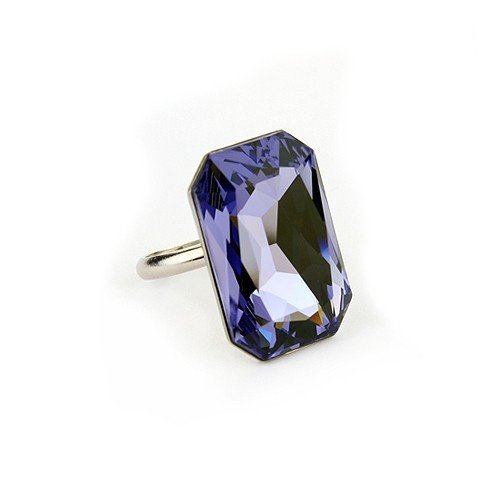 Inel Crystal Swarovski Tanzanite Piatra mare