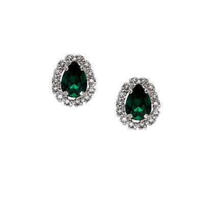 Cercei  swarovski mici emerald