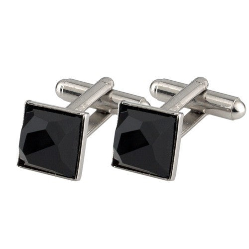 Butoni barbati cu pietre swarovski cod 4854 Black