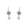 Cercei cu  pietre swarovski cod 3311 cristal alb Rh