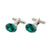 Butoni Oval cu Cristale Swarovski Emerald