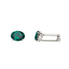 Butoni Oval cu Cristale Swarovski Emerald