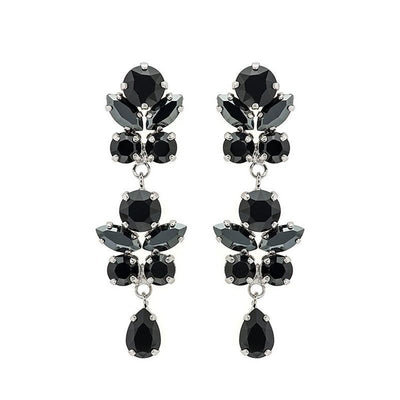 Cercei swarovski lungi negri
