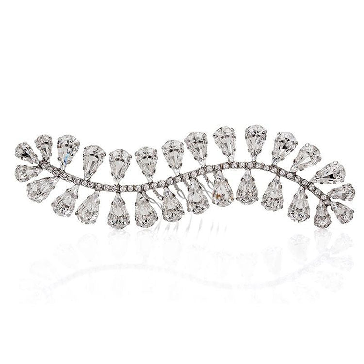 Ornament de par mireasa cu pietre swarovski cod 8219 L