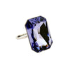 Inel Crystal Swarovski Tanzanite Piatra mare