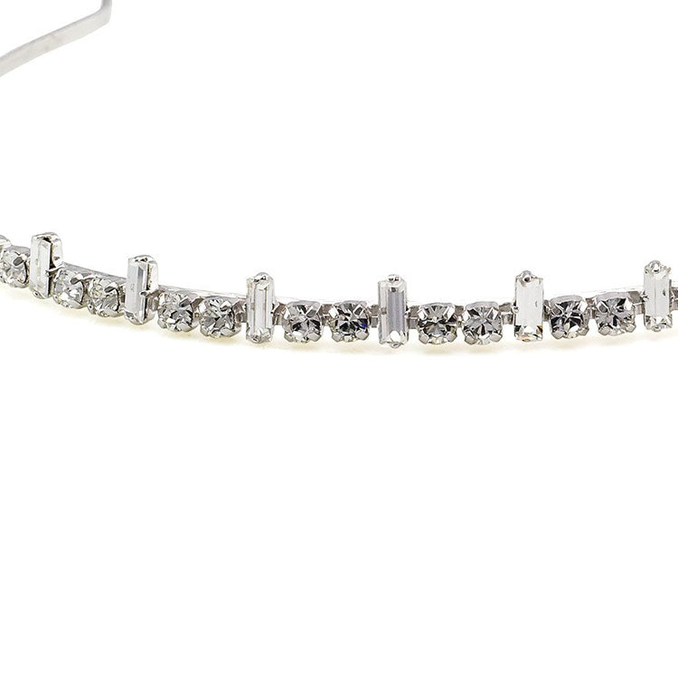 coronita mireasa cu cristale swarovski albe