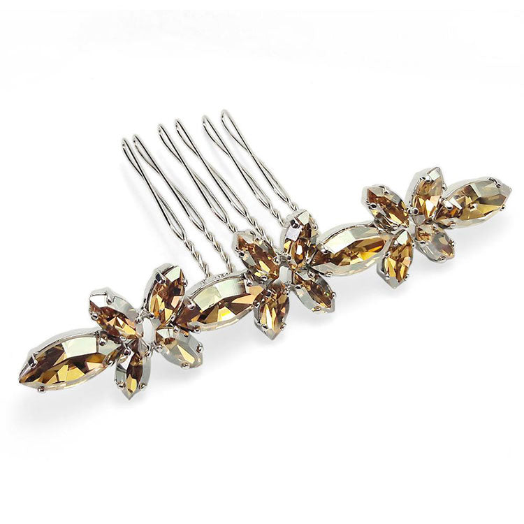 accesorii par mireasa  cu cristale Swarovski golden shadow