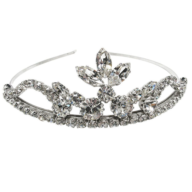 Diadema mireasa cu pietre swarovski  albe