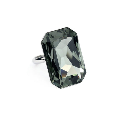 inel fashion cu cristale swarovski black diamond