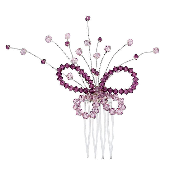 Ac de par mireasa cu pietre swarovski Amethyst