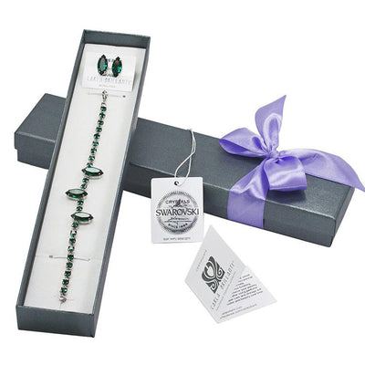 set bijuterii cu pietre swarovski stones emerald