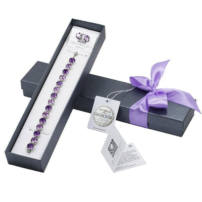 set bijuterii cu pietre swarovski violet& tanzanite