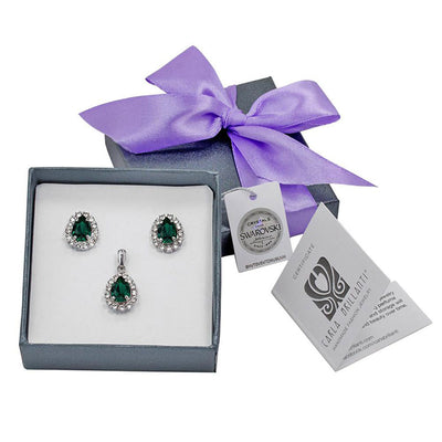 set bijuterii cu cristale swarovski  Emerald