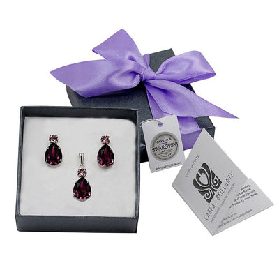 set bijuterii cu cristale swarovski  Amethyst