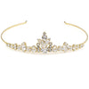 coronita mireasa cu pietre swarovski  placat cu aur