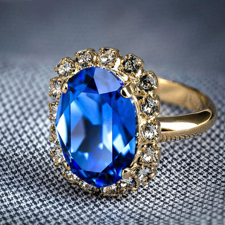 Inel Vivian Saphire Golden