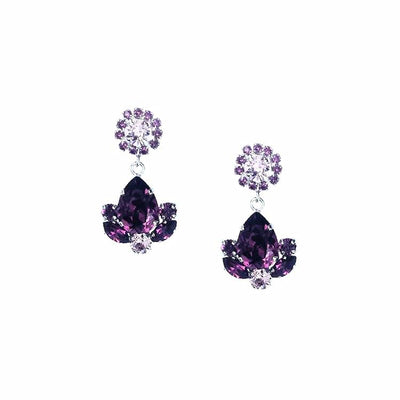 Cercei  swarovski lungi Light amethyst