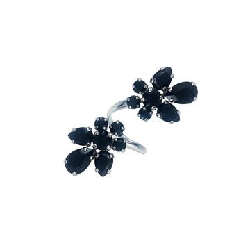 inel fashion cu cristale swarovski jet